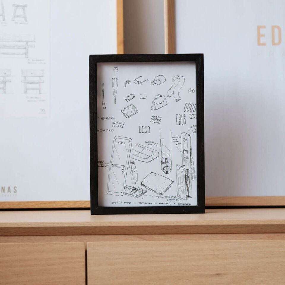 Masif Ahşap Çerçeve – EDGE Serisi Black - 23x32 CM