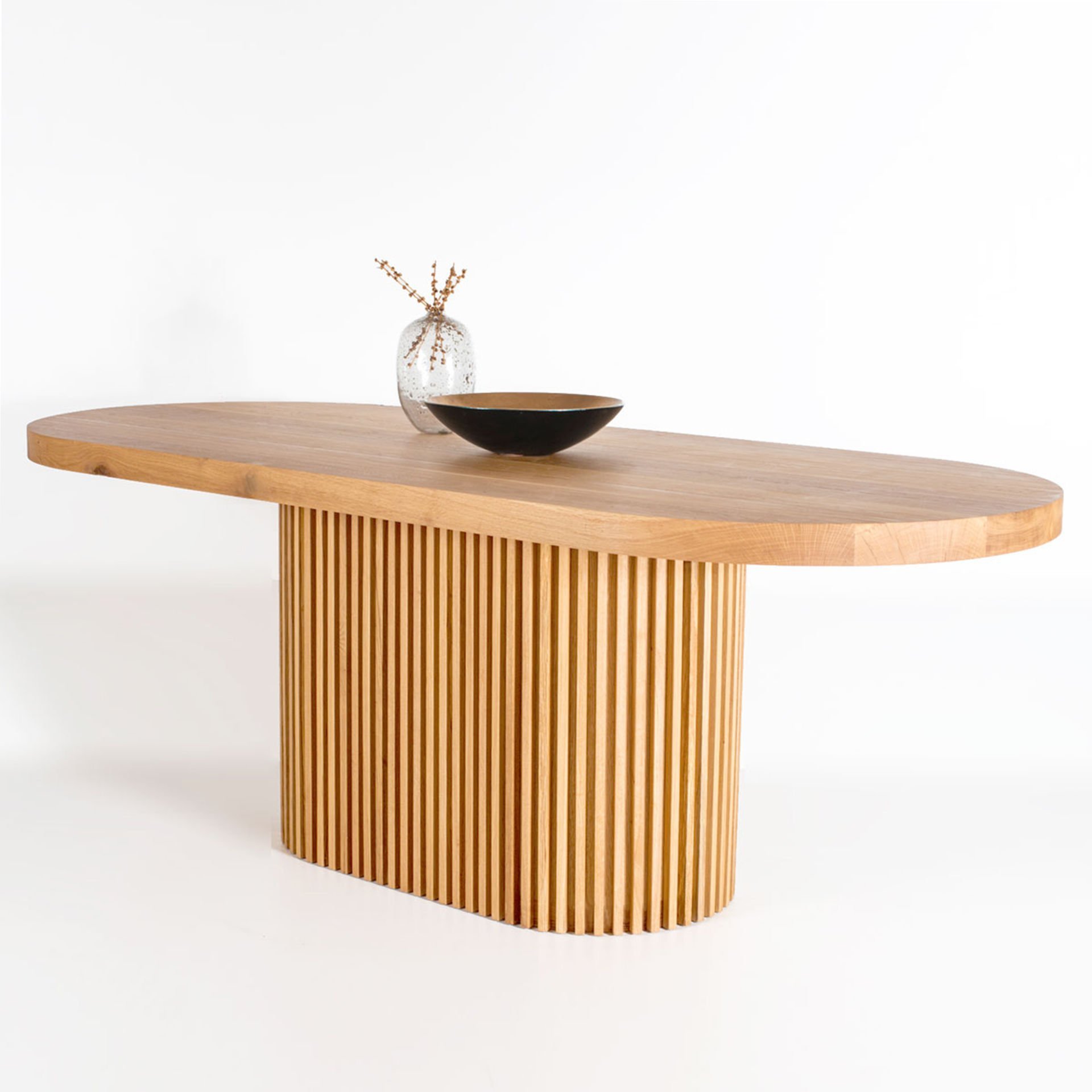 Solid Oak Table with Oval Top – DOCIA Series
