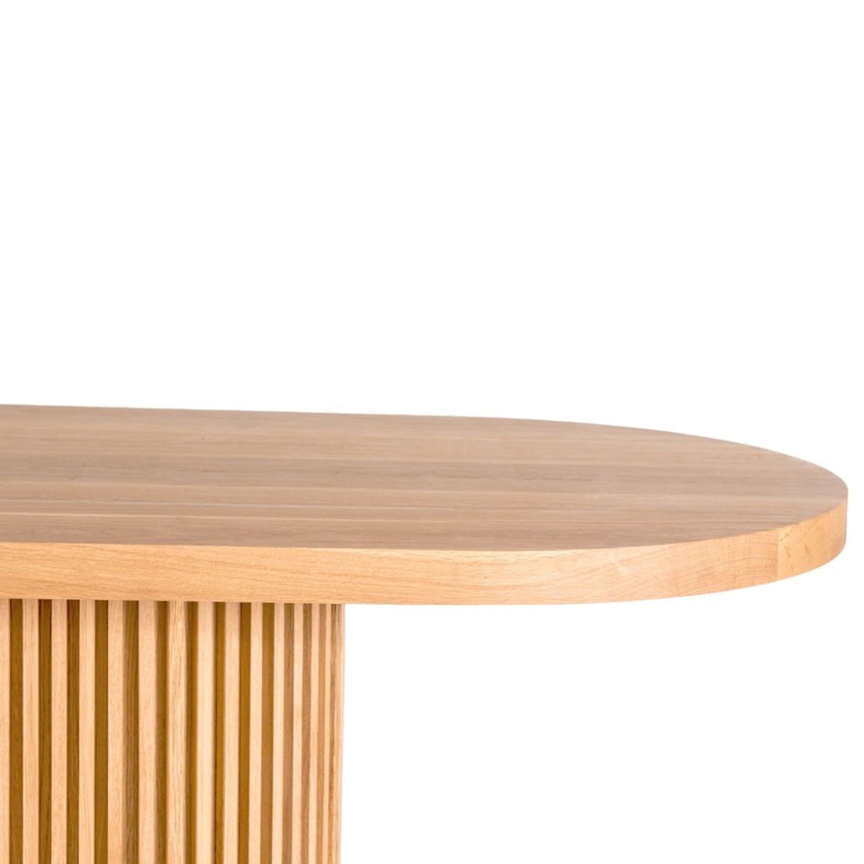 Solid Oak Table with Oval Top – DOCIA Series