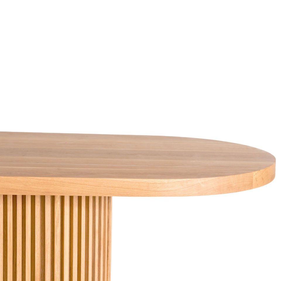 Masif Ahşap Oval Yemek Masası  - DOCIA Serisi