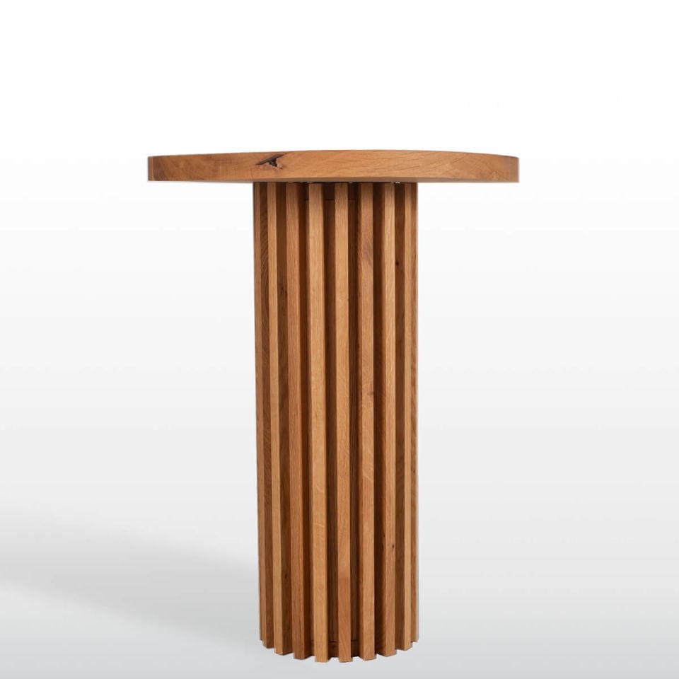 Solid Wood Round Side/Center Table – DOCIA Series