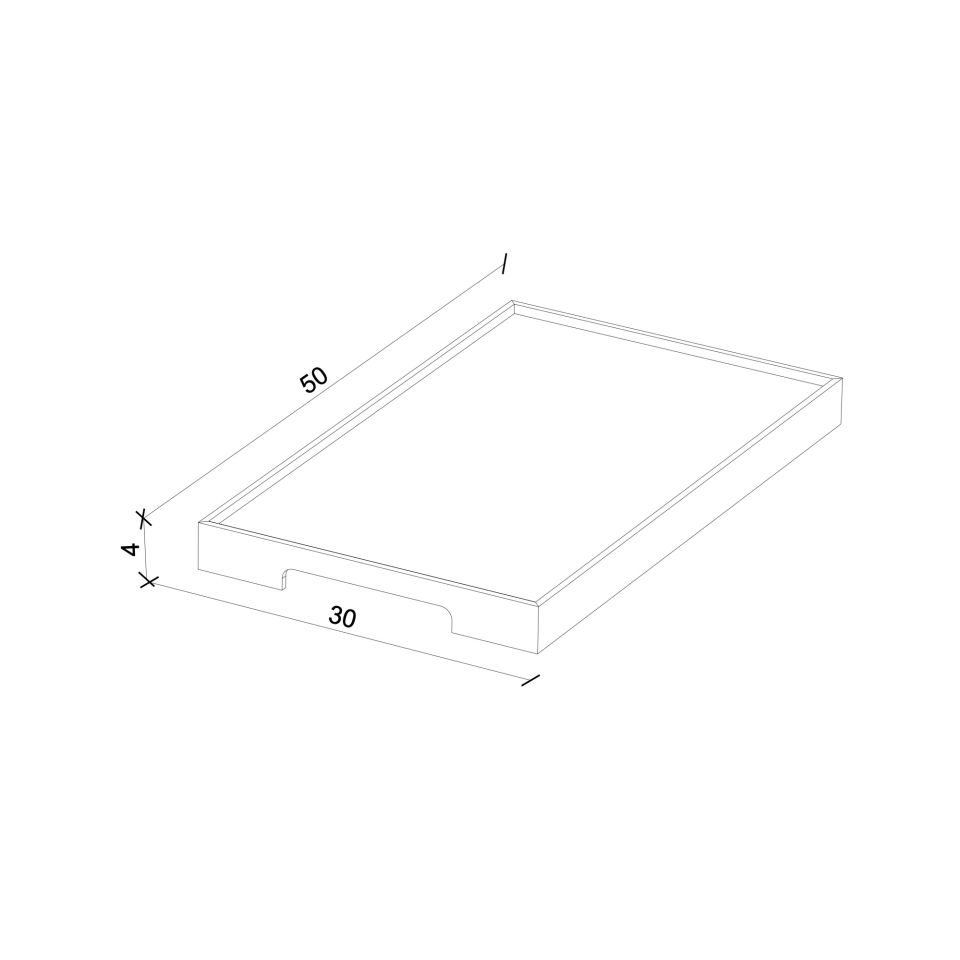 Solid Walnut Serving Tray – EDGE Series