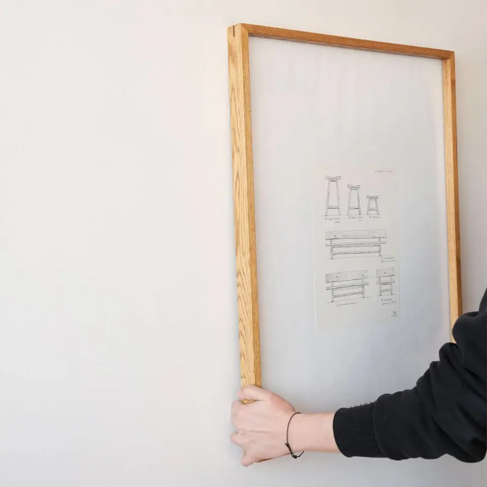 Masif Ahşap Çerçeve – EDGE Serisi Honey - 52x72 CM