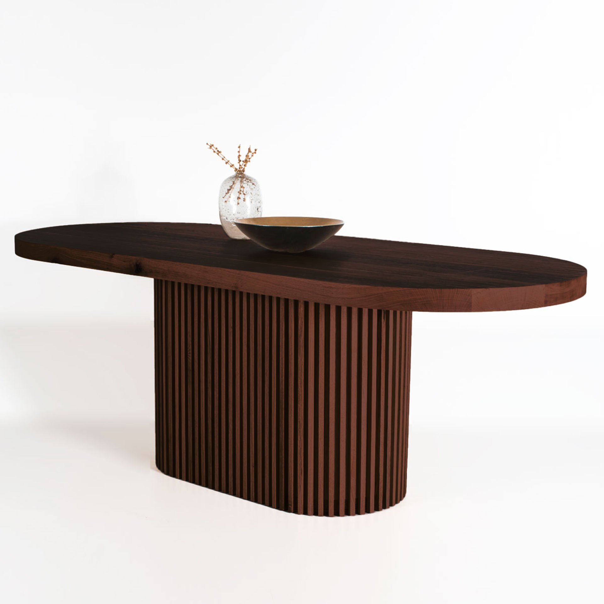 Solid Oak Table with Oval Top – DOCIA Series Forest