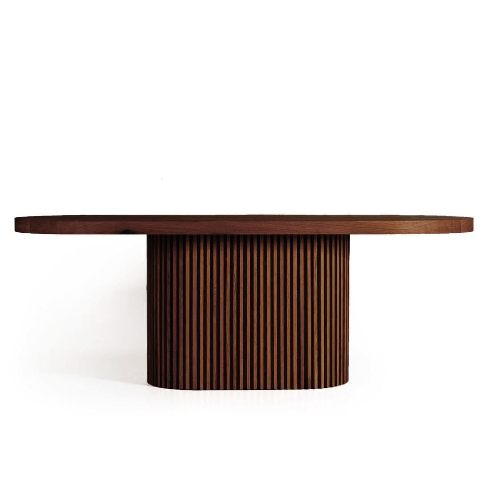 Masif Ahşap Oval Yemek Masası  - DOCIA Serisi Forest