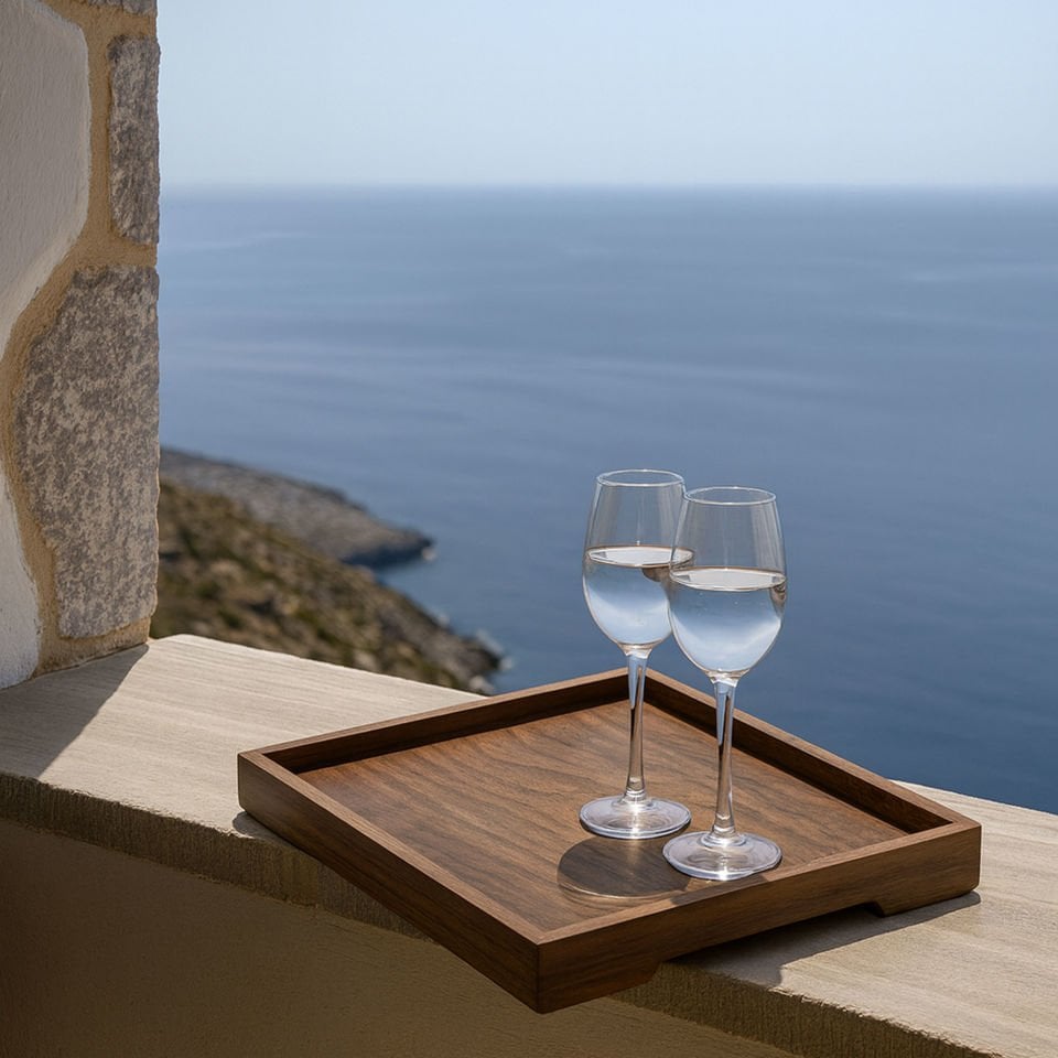 Masif Ceviz Sunum Tepsi – EDGE Serisi, Kare