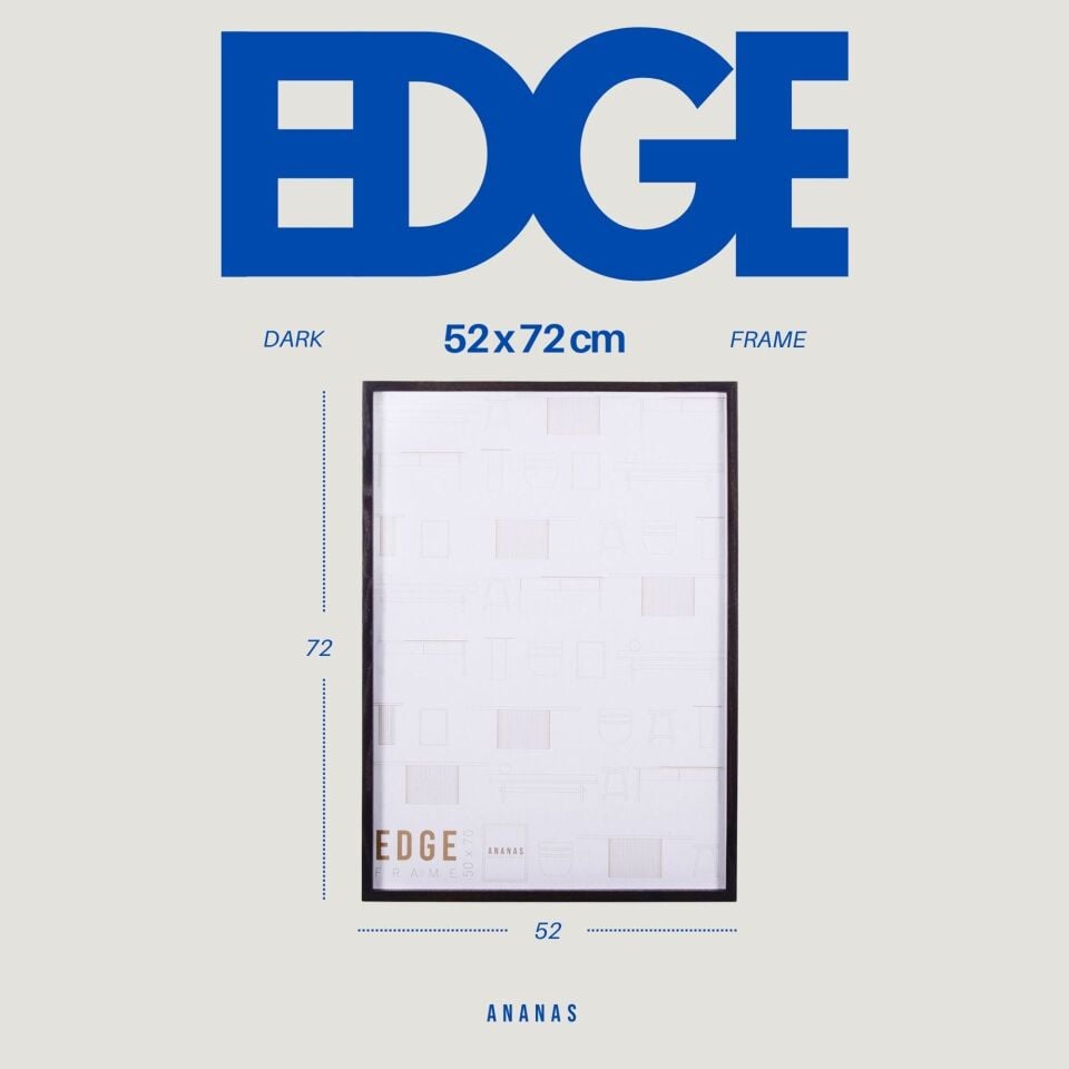 Masif Ahşap Çerçeve – EDGE Serisi Dark - 52x72 CM