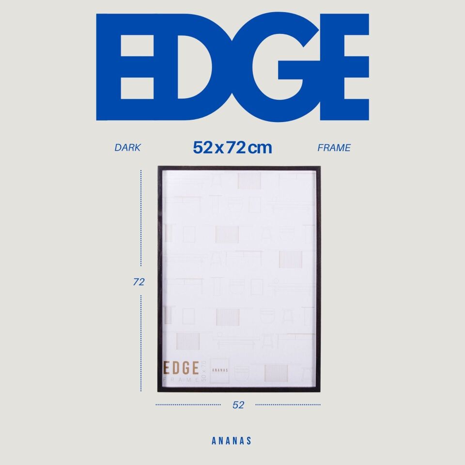 Masif Ahşap Çerçeve – EDGE Serisi Black - 52x72 CM