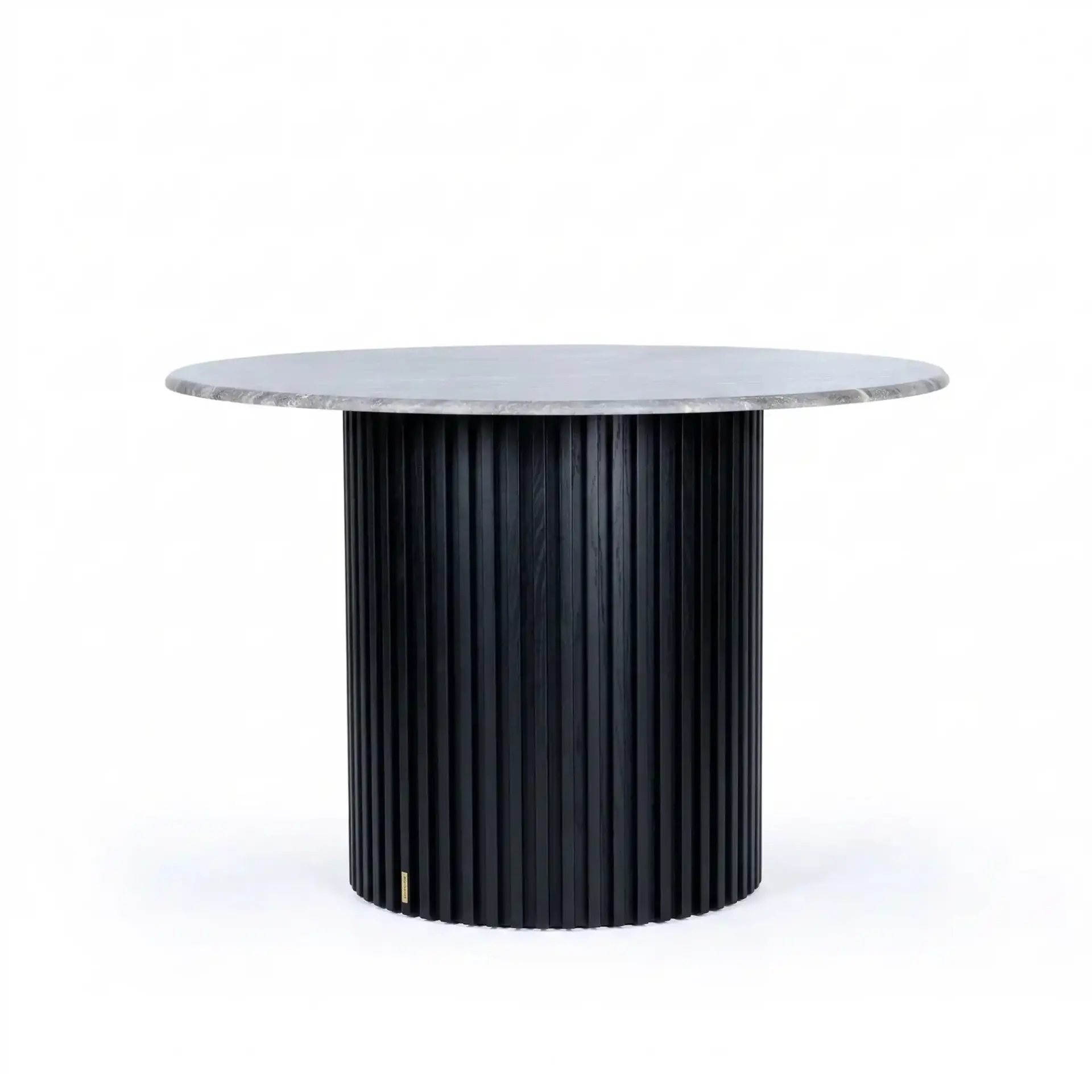 Travertine Round Table – DOCIA Series Dark