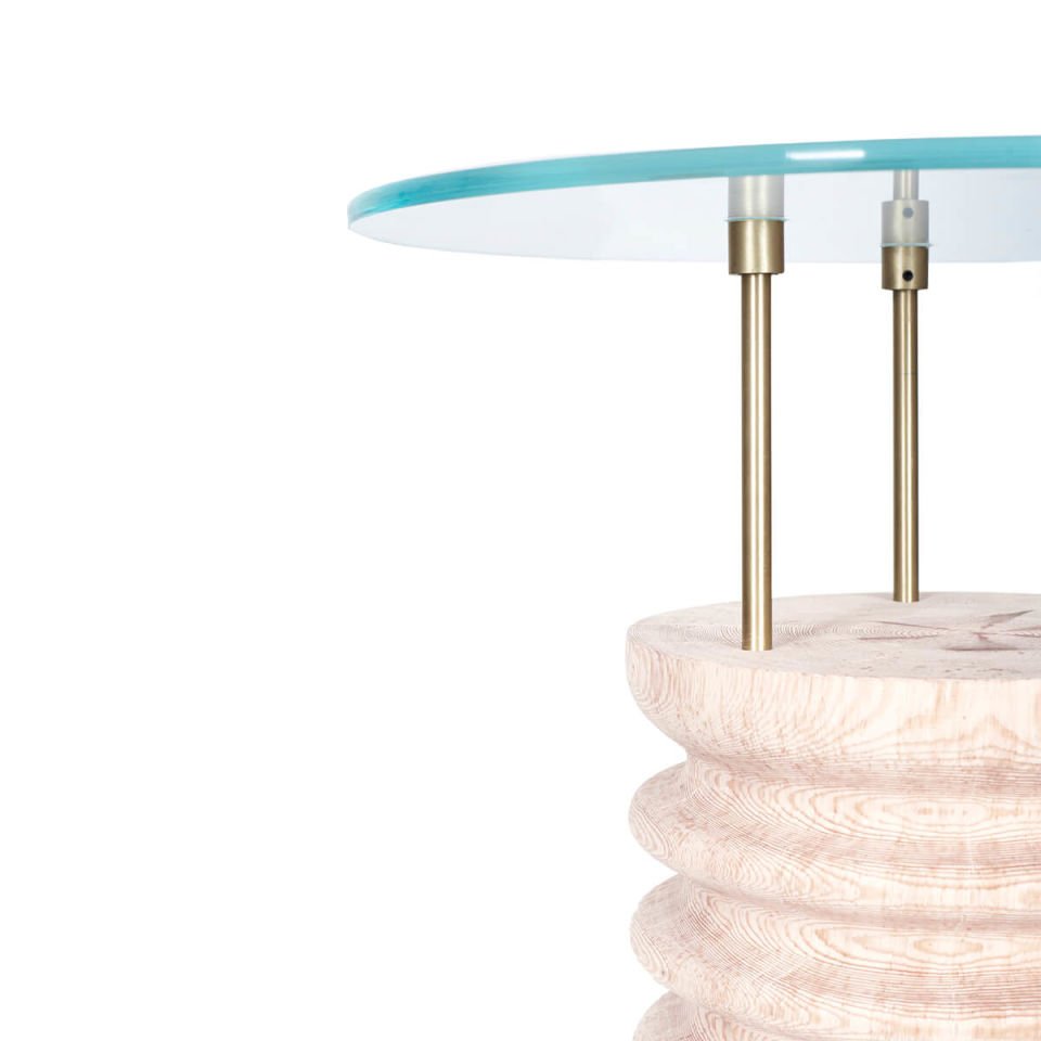 Yuvarlak Cam, Sedir Kısa Yan Sehpa – SOFRA Serisi