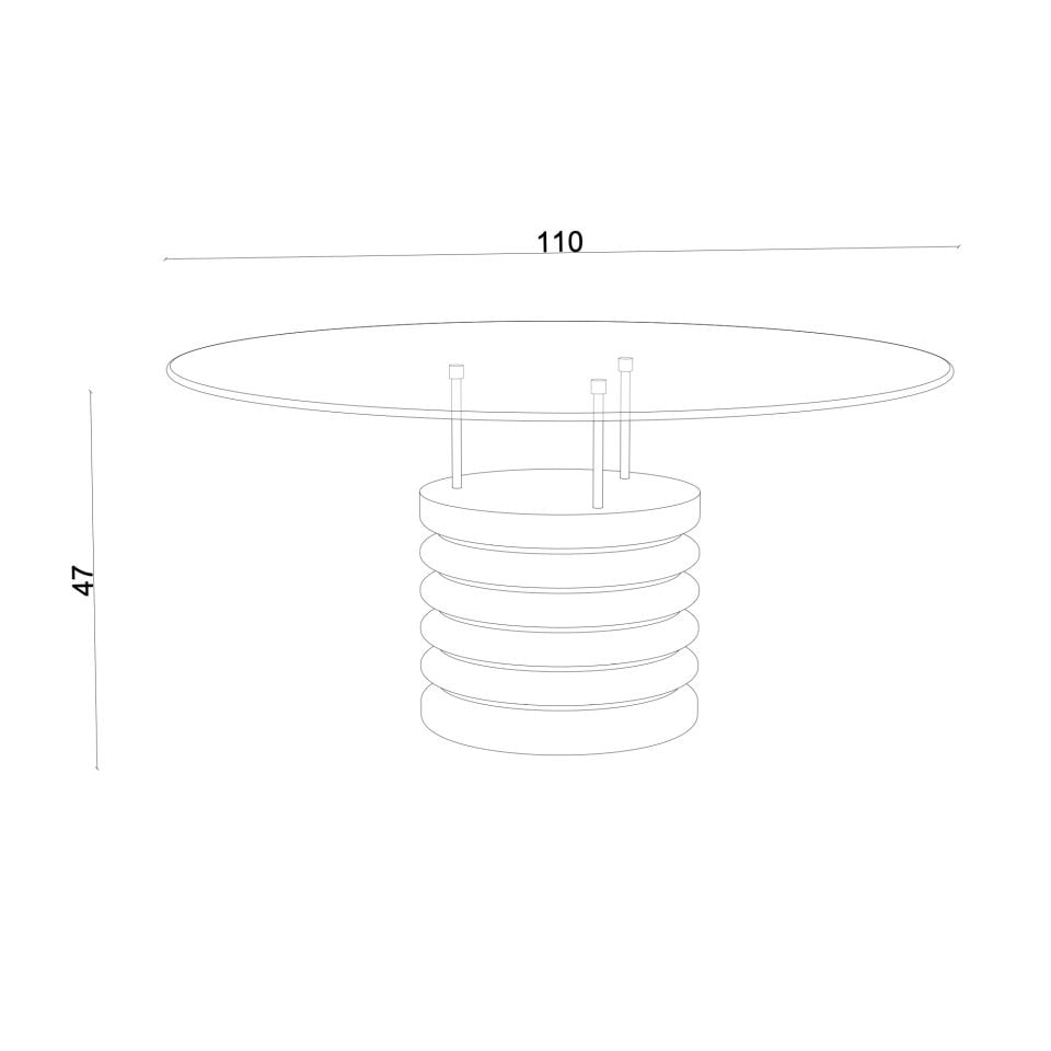 Yuvarlak Cam, Sedir Orta Sehpa – SOFRA Serisi
