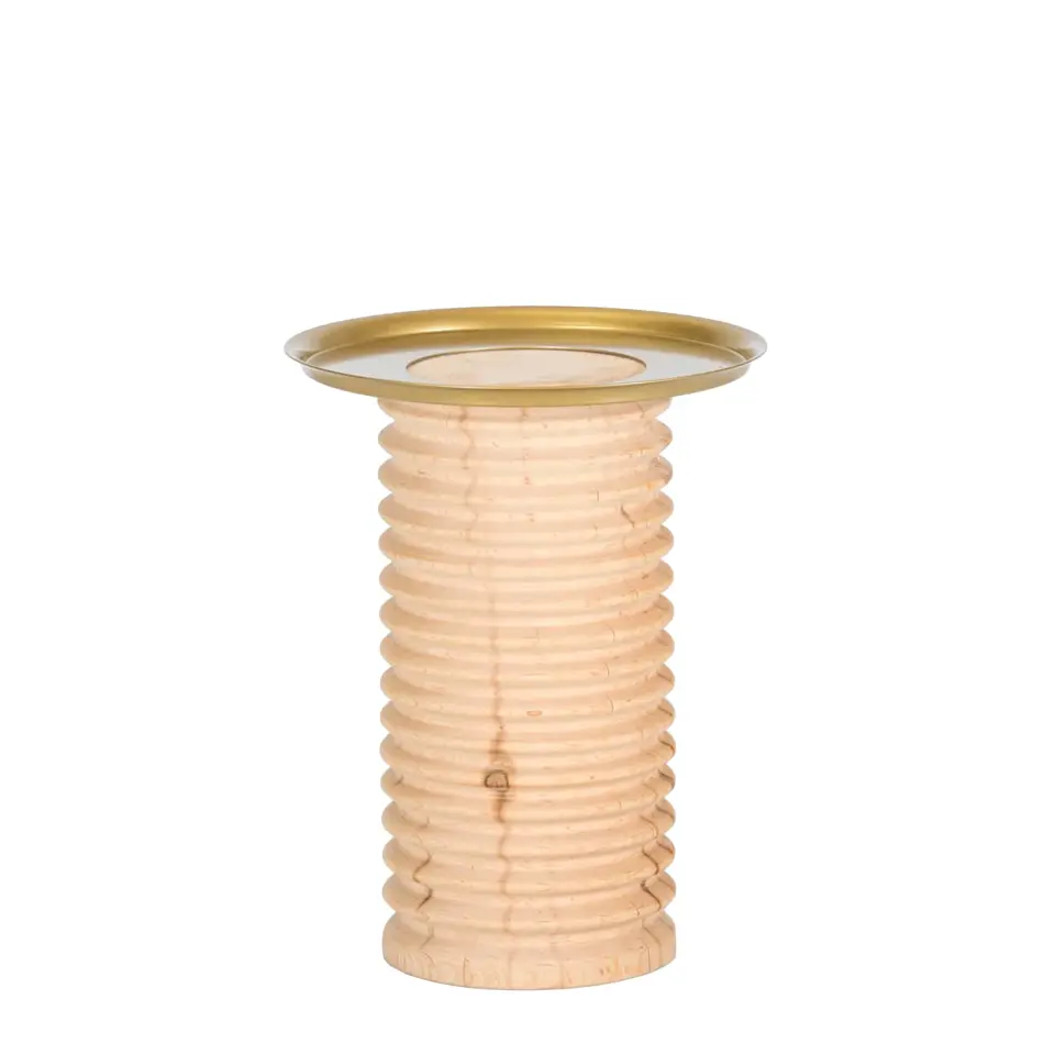 Gold Color Cedar Side Table – SOFRA Series