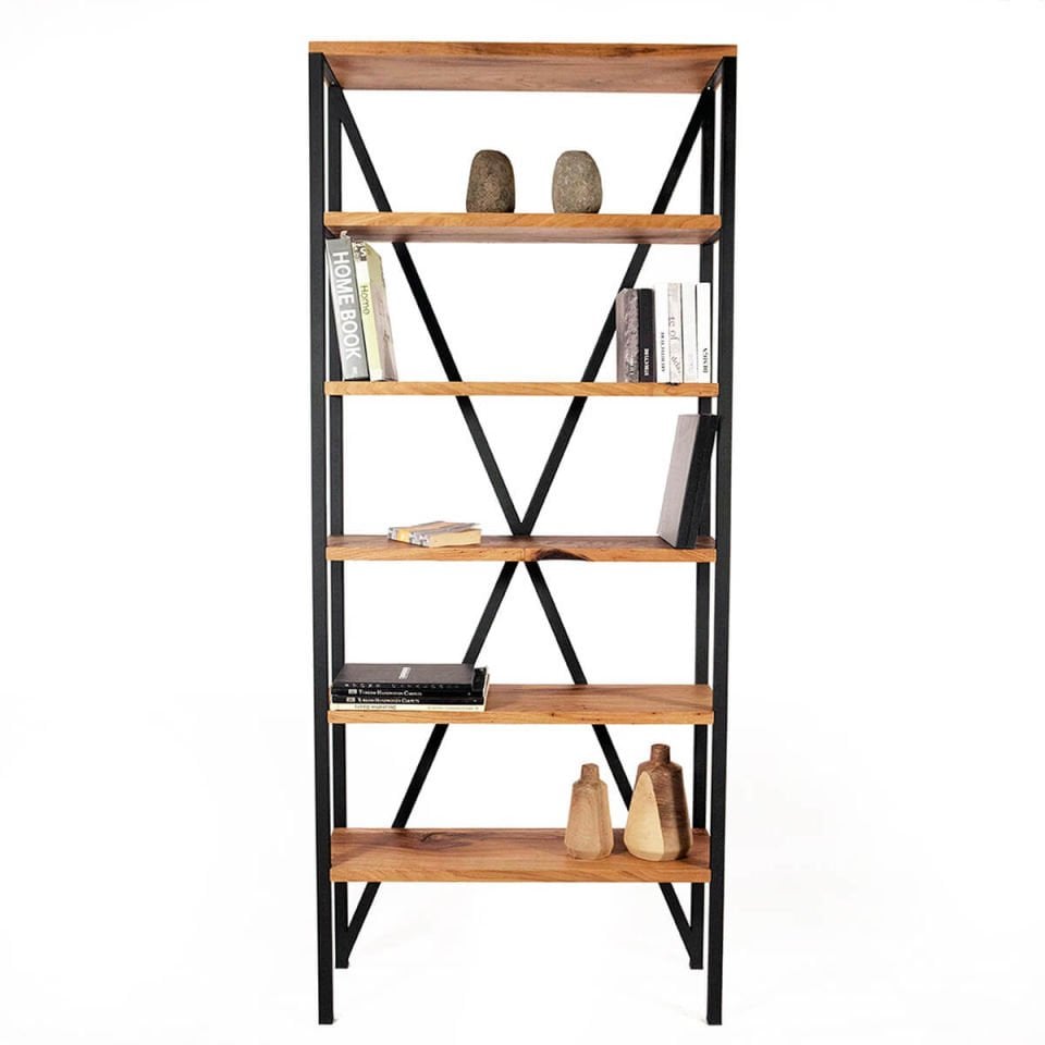 Endüstriyel Meşe Kitaplık – NEO Serisi