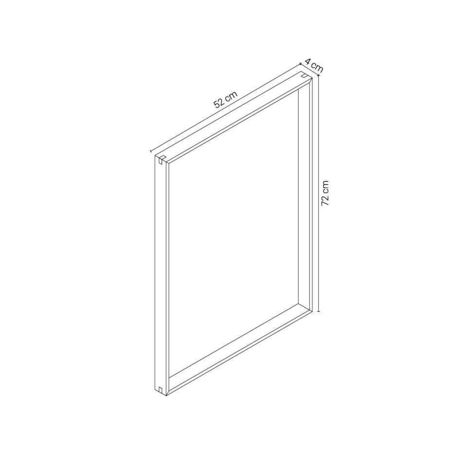 Masif Ahşap Çerçeve – REGULAR Serisi Dark - 52x72 CM