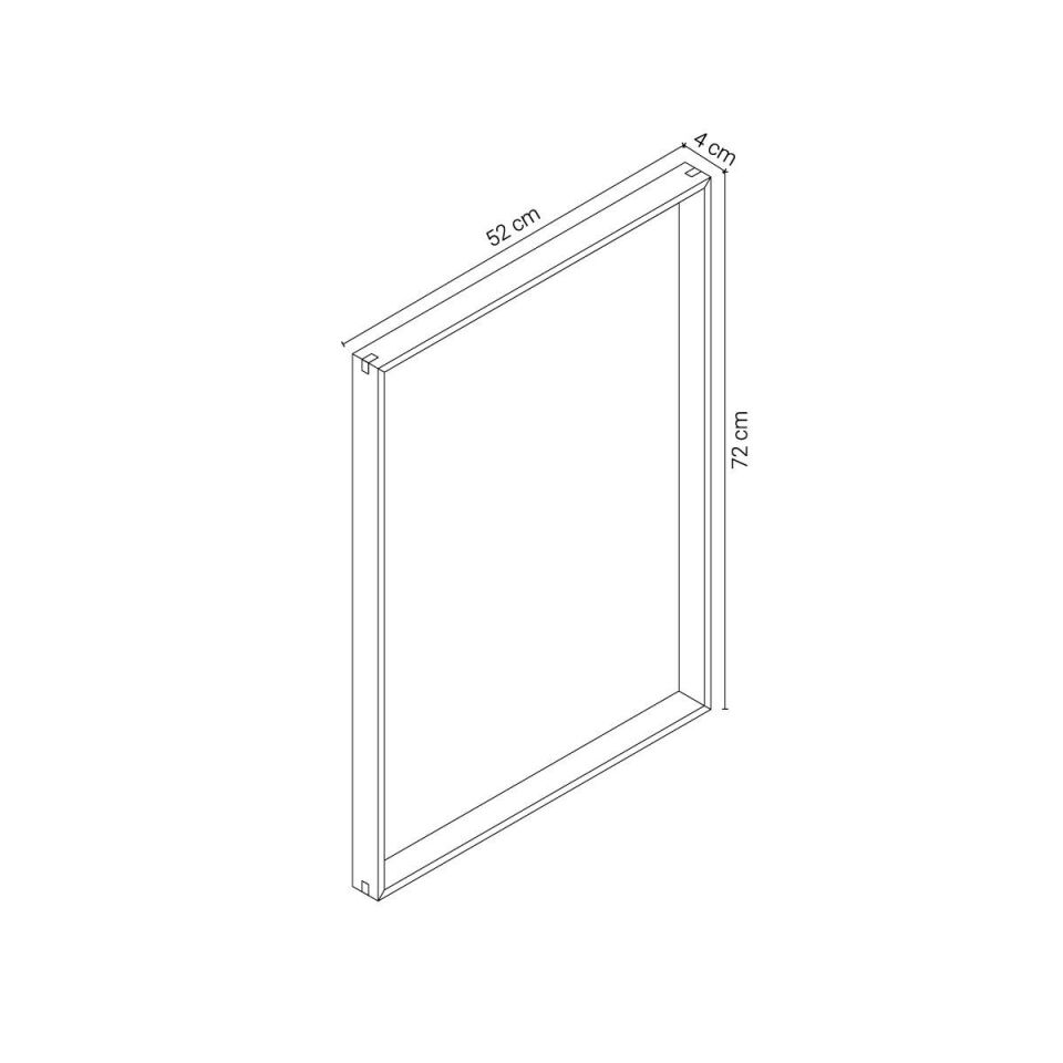 Masif Ahşap Çerçeve – REGULAR Serisi Dark - 52x72 CM