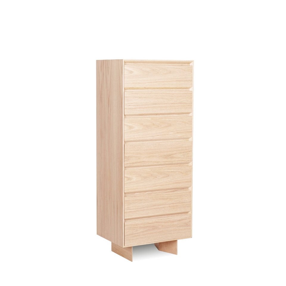 Solid Oak Long Dresser – BEAM Series Raw