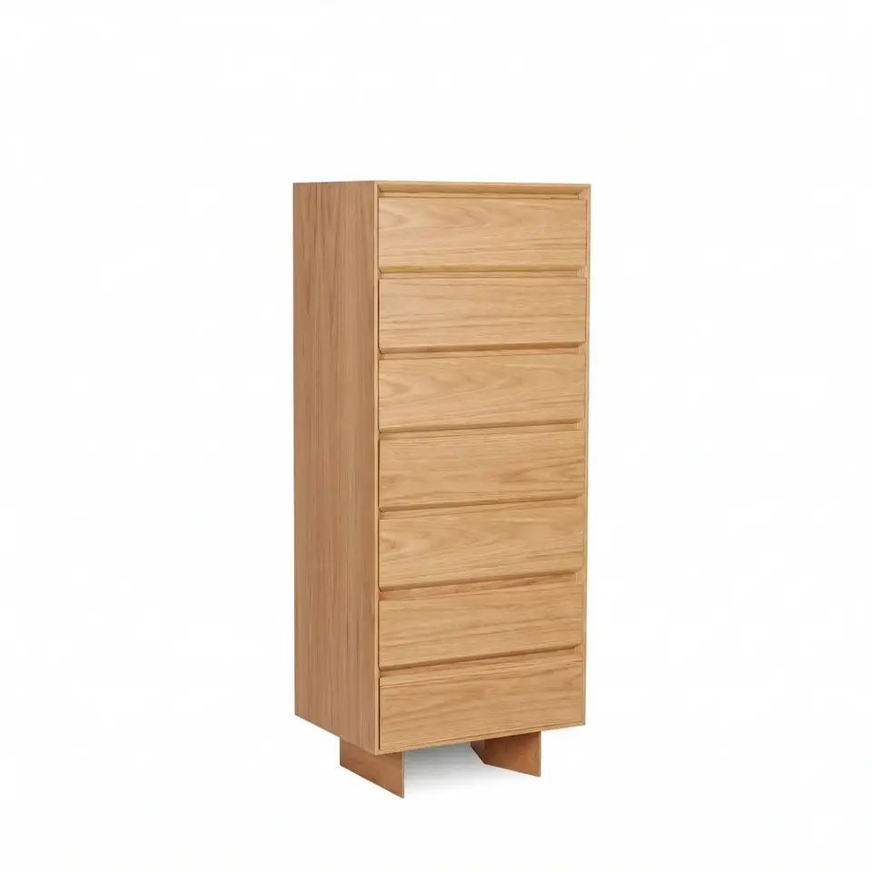 Solid Oak Long Dresser – BEAM Series Raw