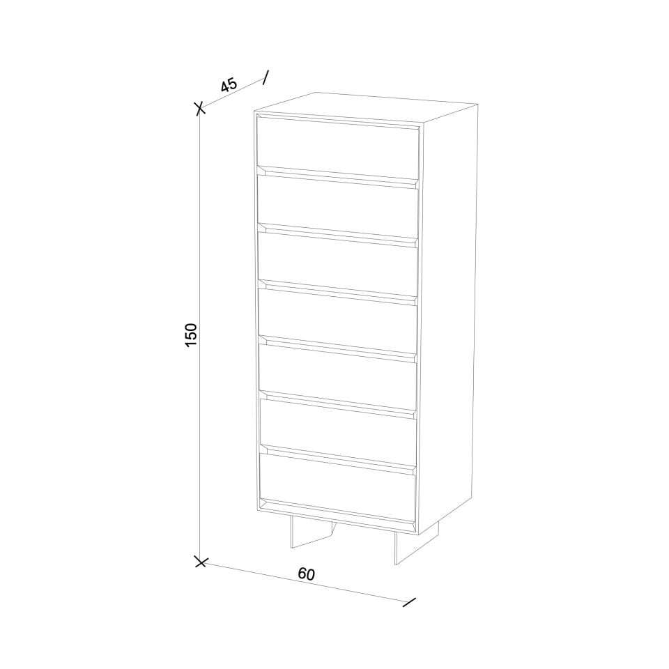 Solid Oak Long Dresser – BEAM Series Raw