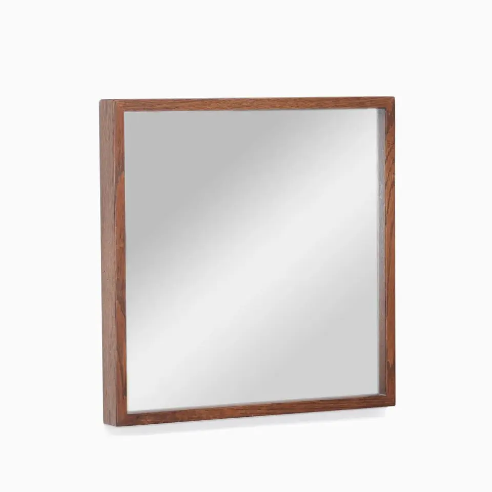 Masif Meşe Duvar Aynası - EDGE Serisi Forest - 40x40 CM