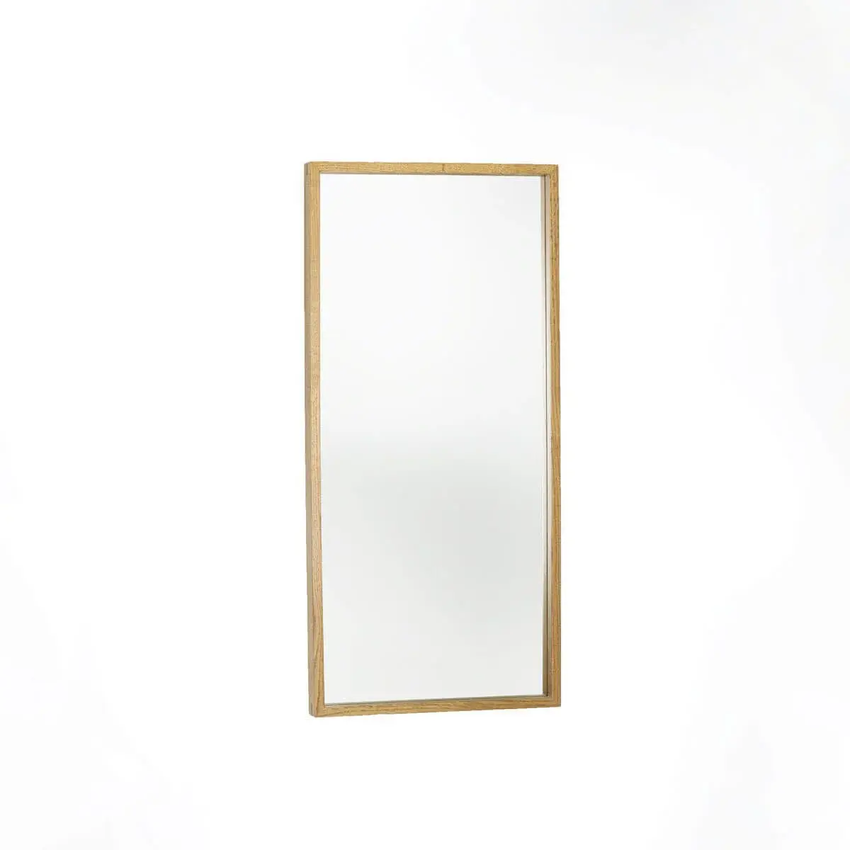 Masif Meşe Duvar Aynası - EDGE Serisi Honey - 40x85 CM