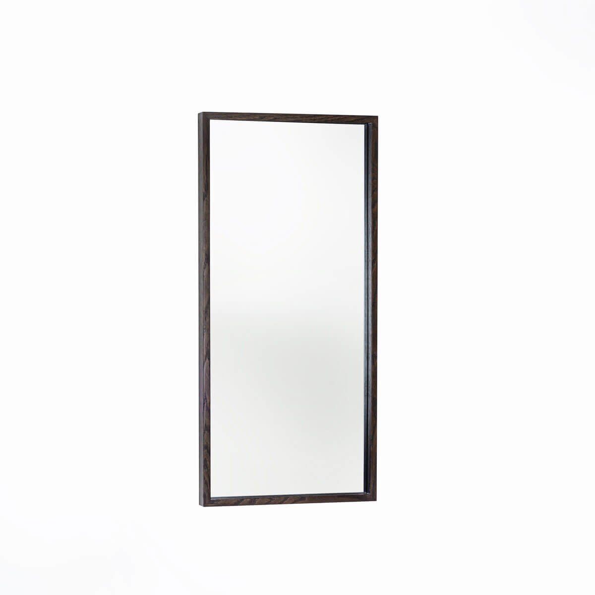 Masif Meşe Duvar Aynası - EDGE Serisi Black - 40x85 CM