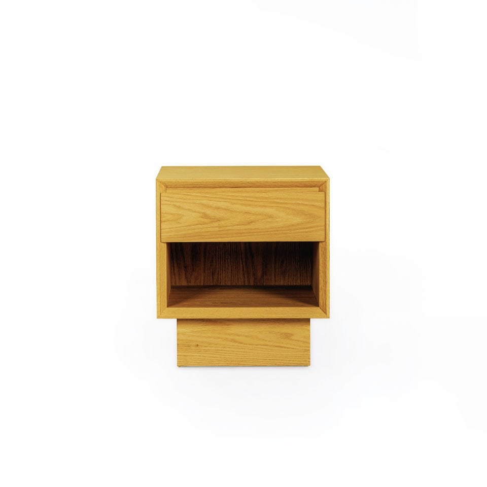 Solid Oak Nightstand – BEAM Series Honey