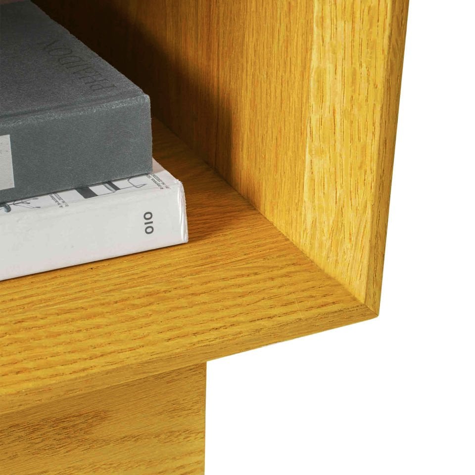 Solid Oak Nightstand – BEAM Series Honey