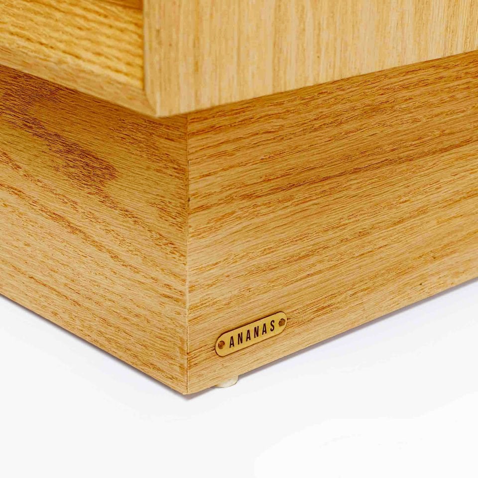 Solid Oak Nightstand – BEAM Series Honey