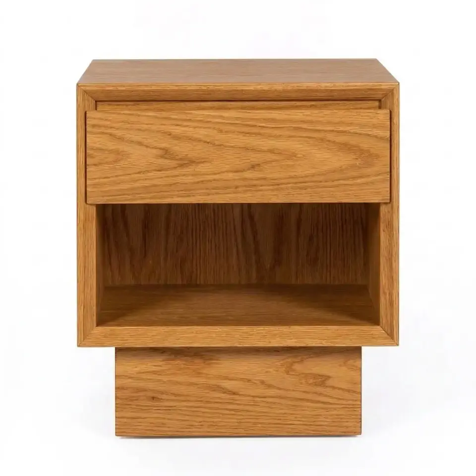 Solid Oak Nightstand – BEAM Series Honey