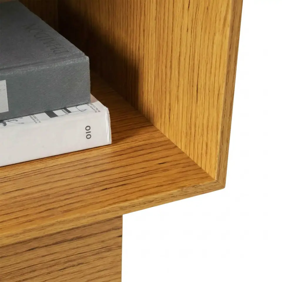Solid Oak Nightstand – BEAM Series Honey