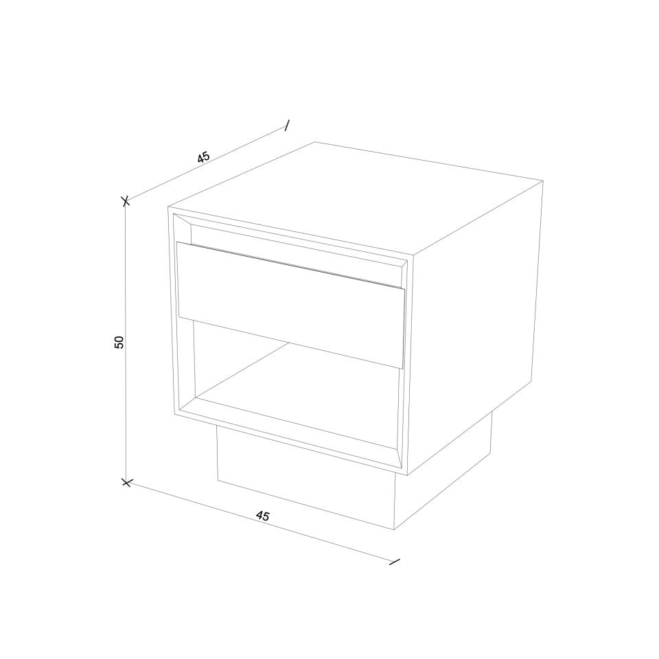 Ahşap Komodin - BEAM Serisi Honey