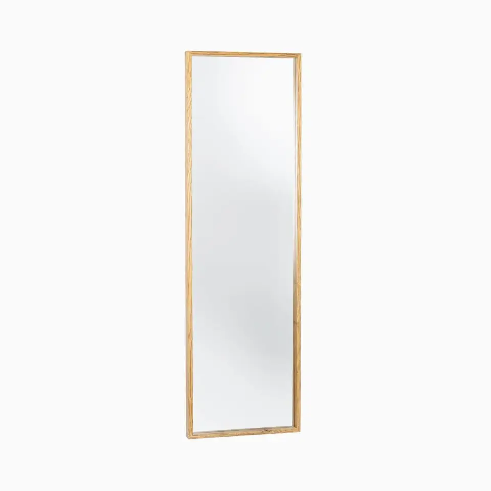 Masif Meşe Duvar Aynası - EDGE Serisi Honey - 40x130 CM