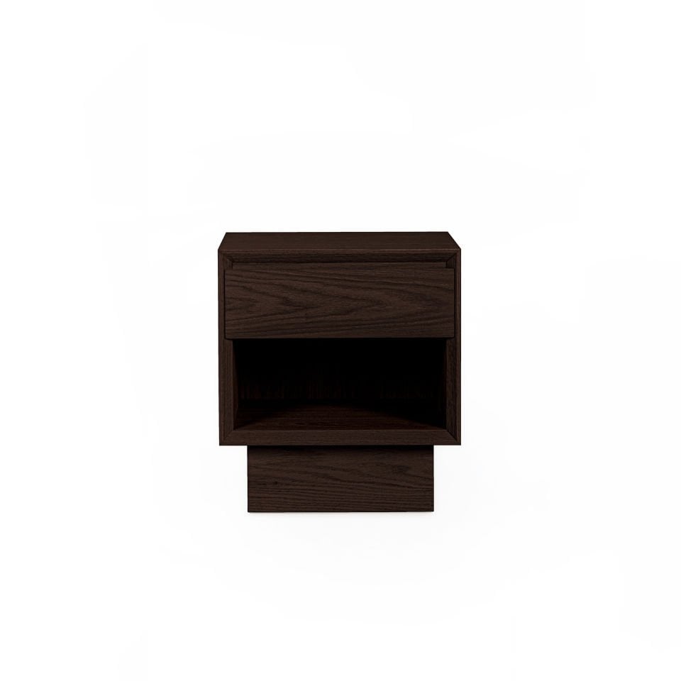 Solid Oak Nightstand – BEAM Series Dark