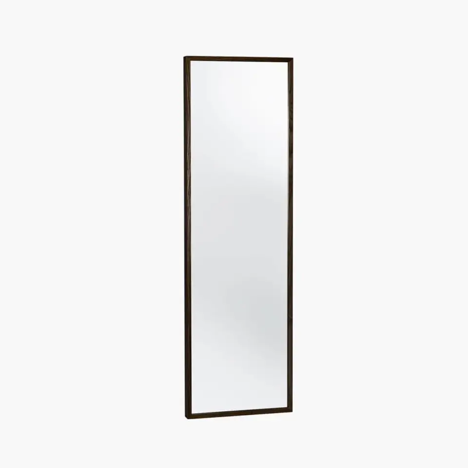 Masif Meşe Duvar Aynası - EDGE Serisi Black - 40x130 CM