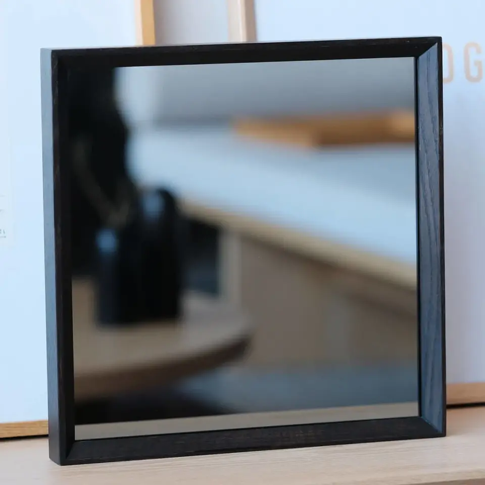 Ahşap Ayna - REGULAR Serisi Dark - 40x40 CM