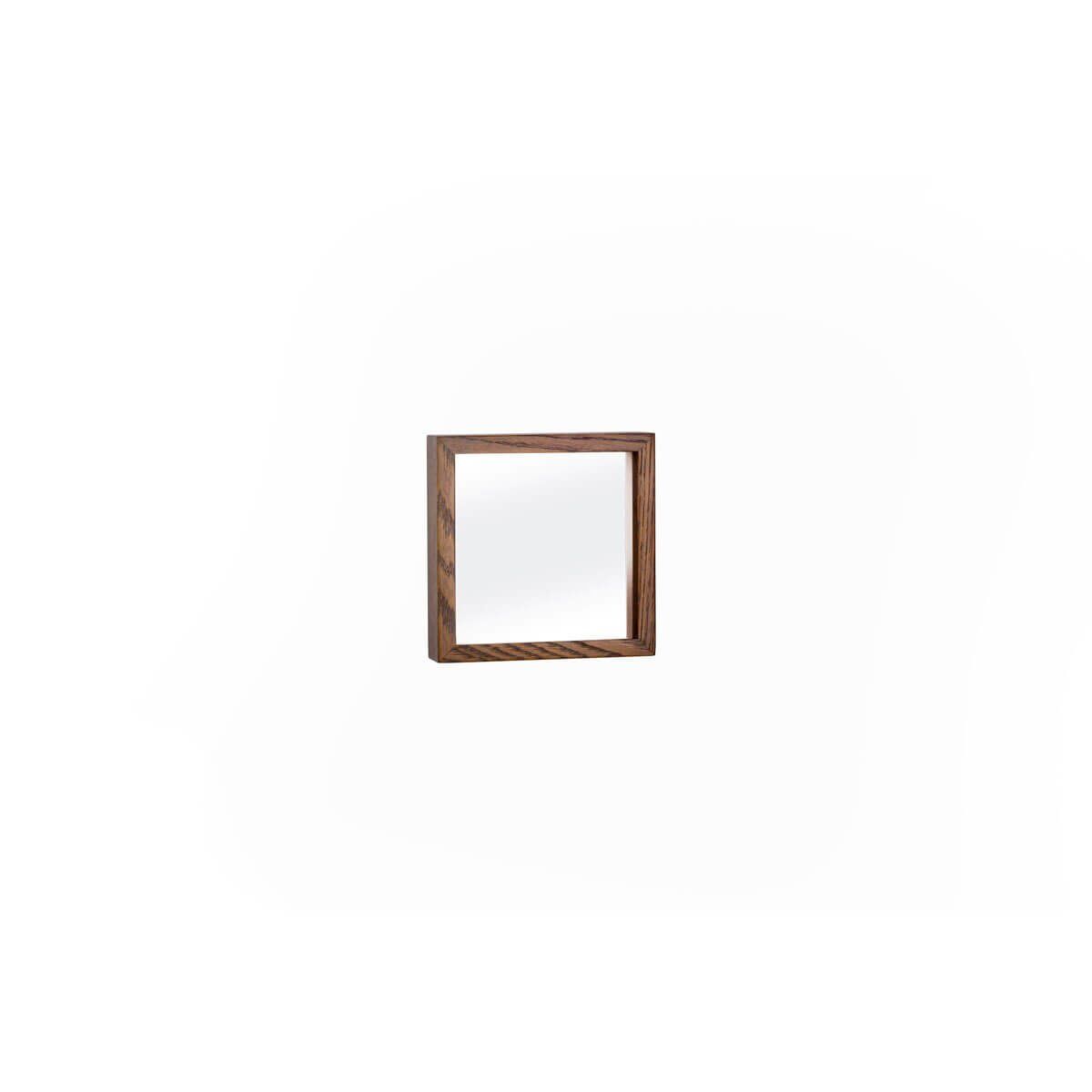 Masif Meşe Duvar Aynası - EDGE Serisi Forest - 17.5x17.5 CM