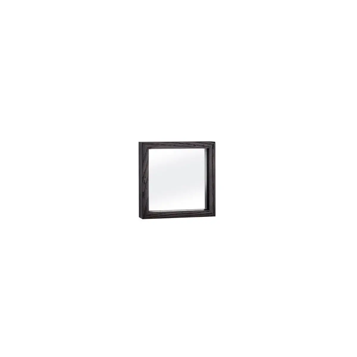 Masif Meşe Duvar Aynası - EDGE Serisi Black - 17.5x17.5 CM