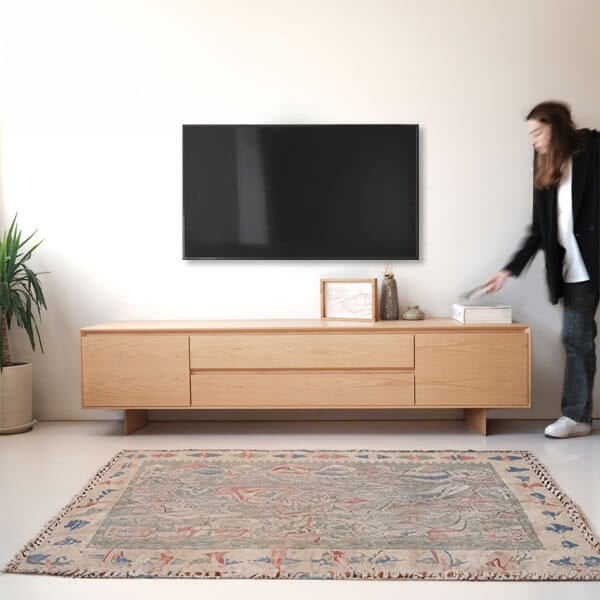 Solid Oak TV Unit – BEAM Series