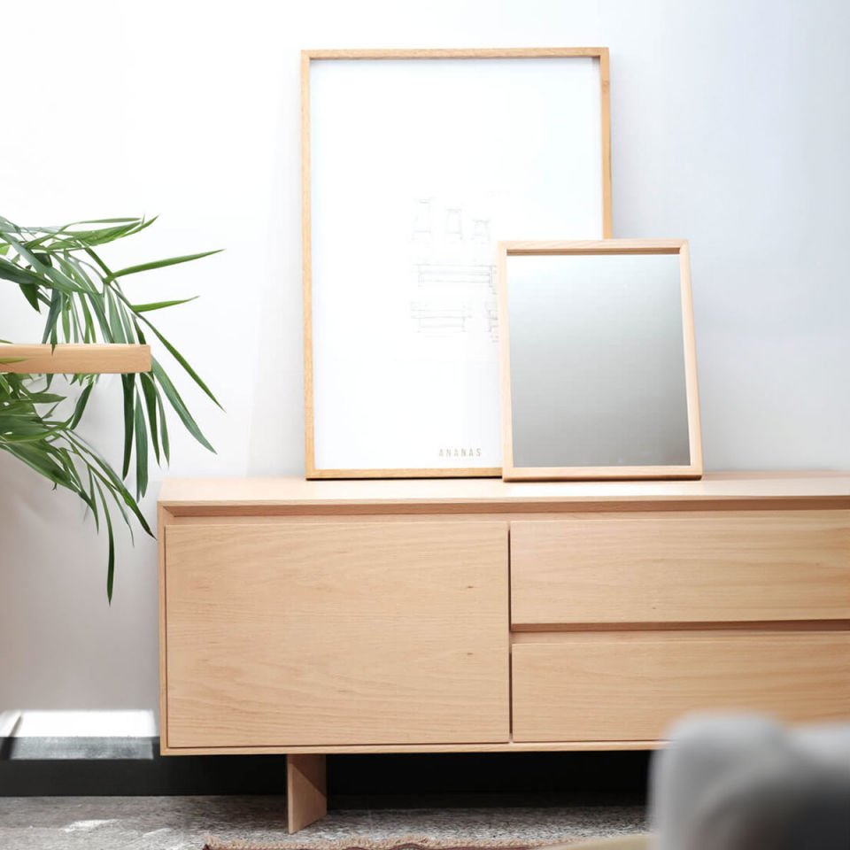 Solid Oak TV Unit – BEAM Series