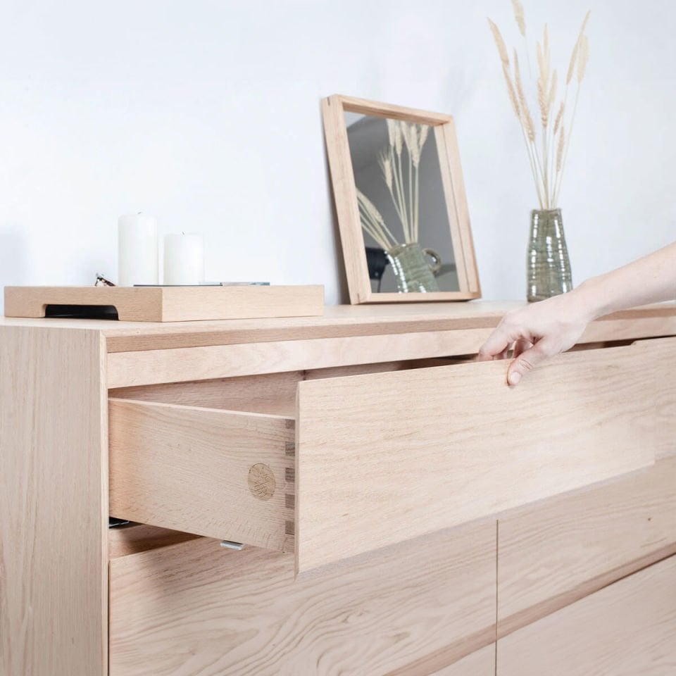 Solid Oak TV Unit – BEAM Series