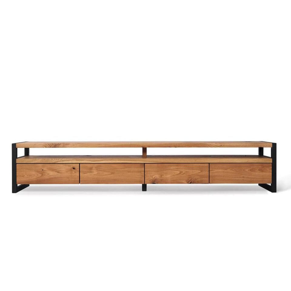 Solid Oak Industrial TV Unit – NEO Series