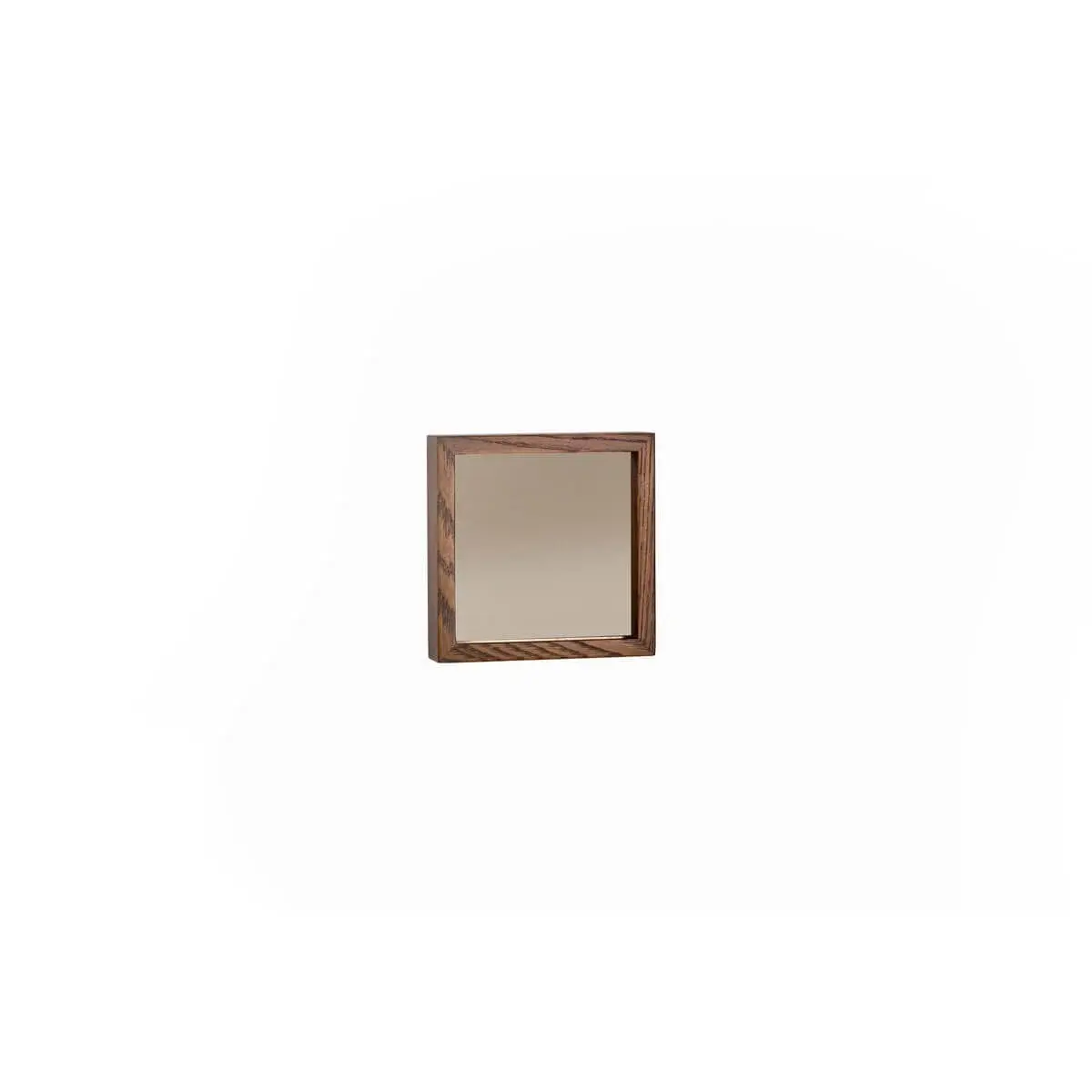 Masif Ahşap Bronz Ayna - EDGE Serisi Forest - 17.5x17.5 CM