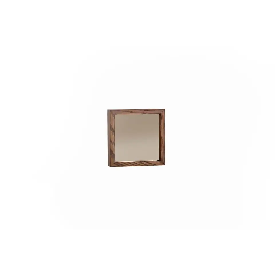 Masif Ahşap Bronz Ayna - EDGE Serisi Forest - 17.5x17.5 CM