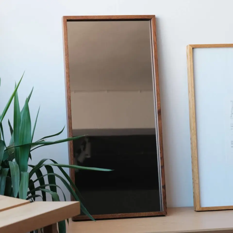 Masif Ahşap Bronz Ayna - EDGE Serisi Forest - 40x85 CM