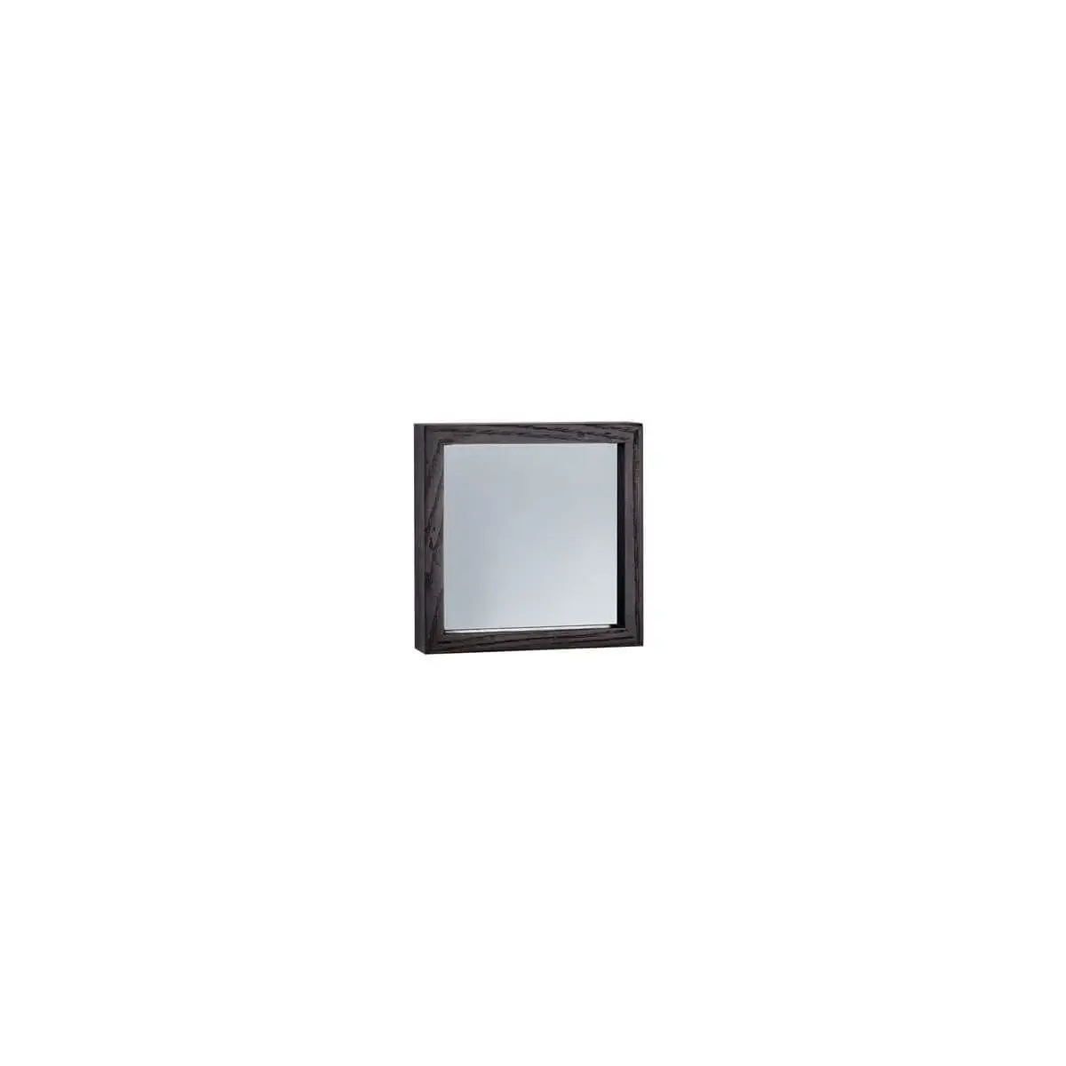 Masif Ahşap Füme Ayna - EDGE Serisi Black - 17.5x17.5 CM