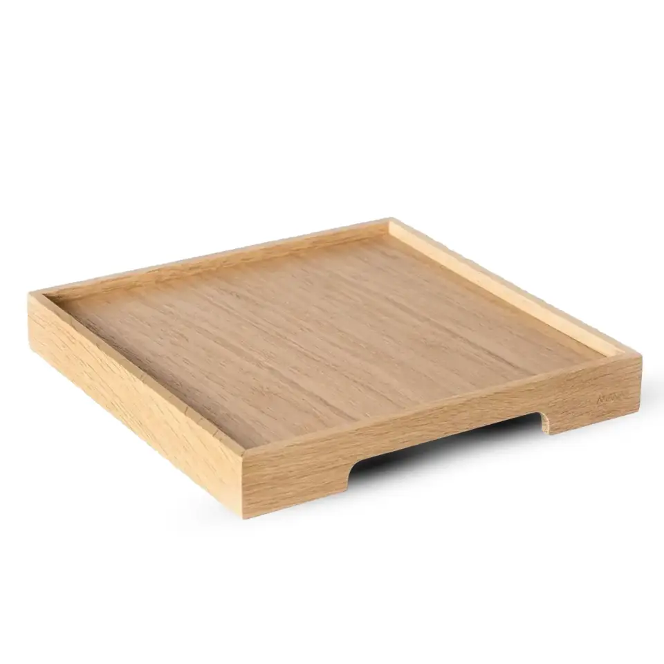 Masif Meşe Sunum Tepsisi – EDGE Serisi Raw - 30x30 CM