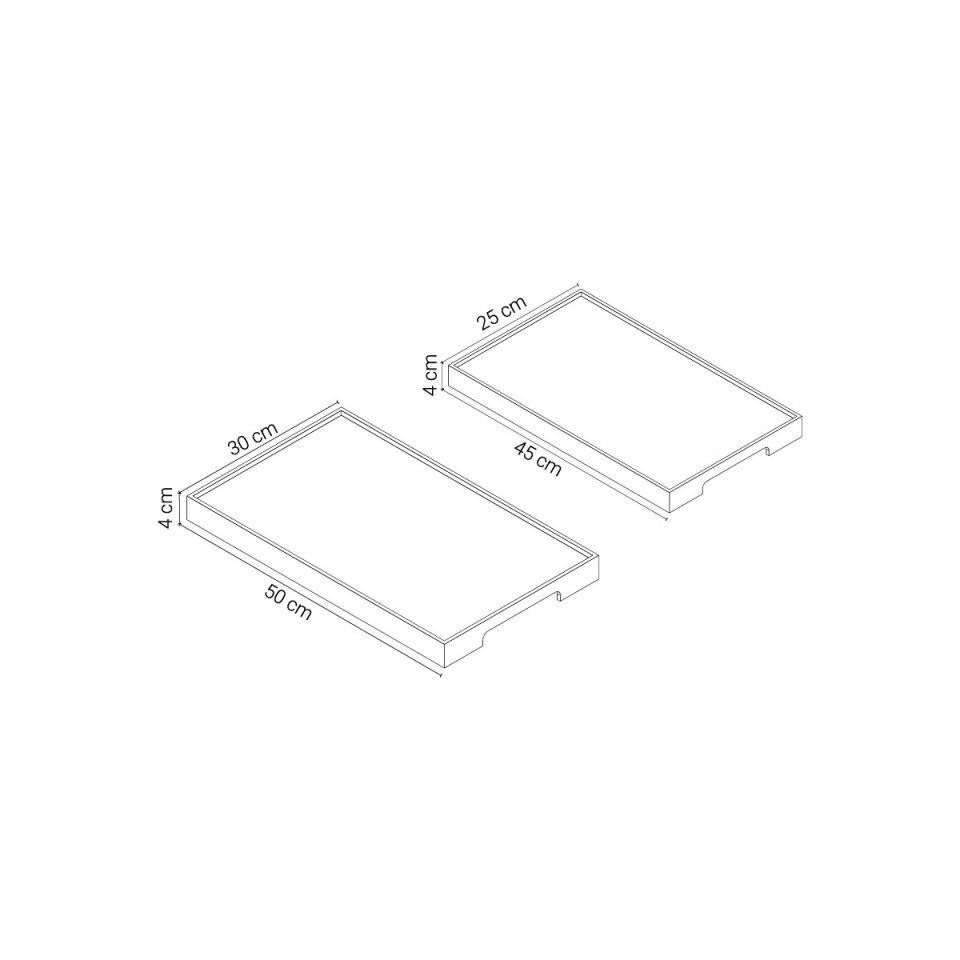 Ahşap Çay Tepsisi – EDGE Serisi