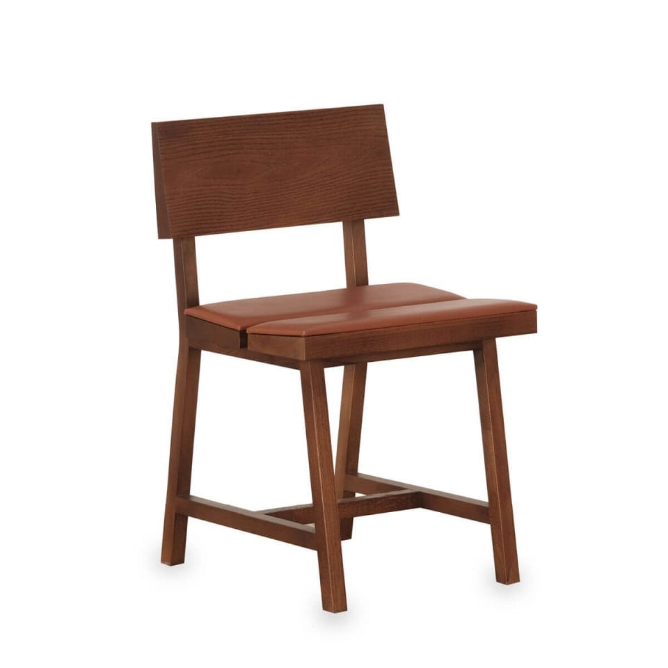 PI Solid Oak Chair - Comfort with Backrest and Upholstery