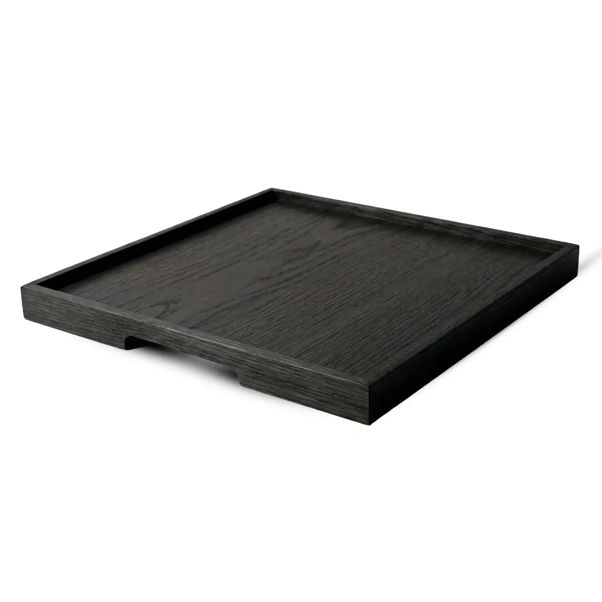 Masif Meşe Sunum Tepsisi – EDGE Serisi Black - 45x45 CM