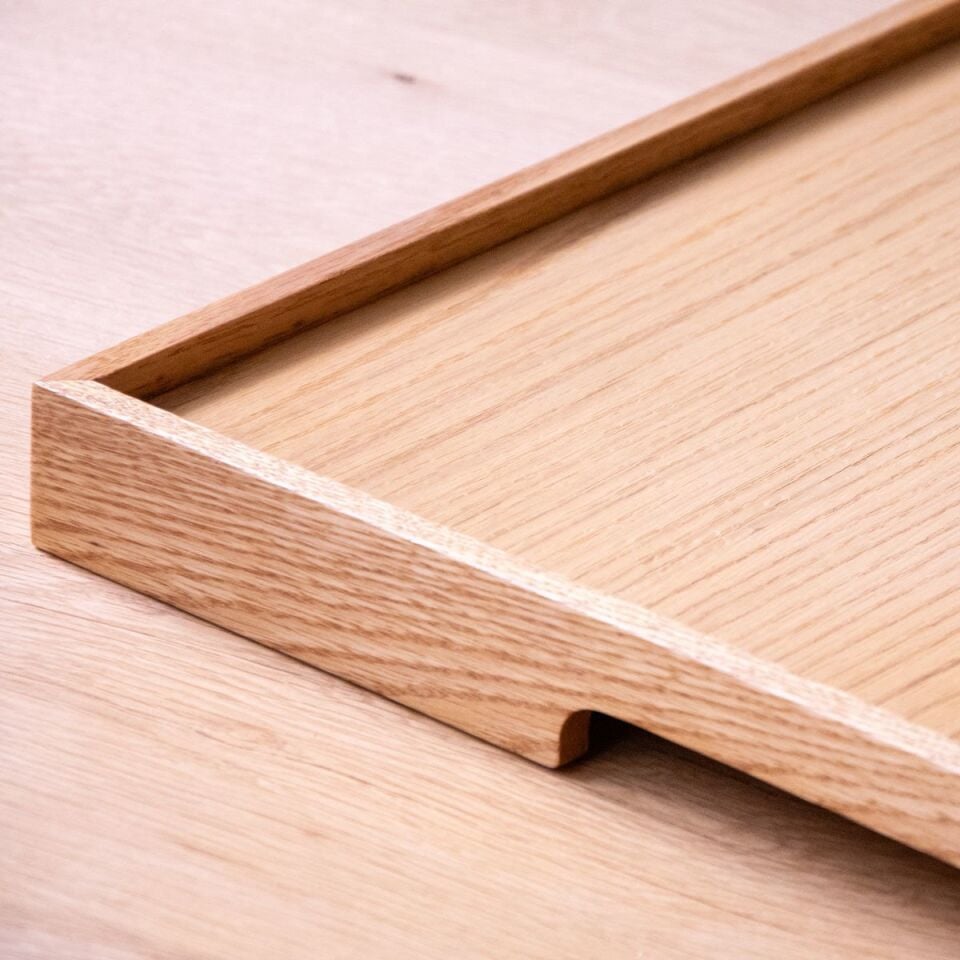 Masif Meşe Sunum Tepsisi – EDGE Serisi Honey - 45x60 CM